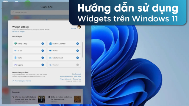 Hướng dẫn sử dụng Widgets trên Windows 11